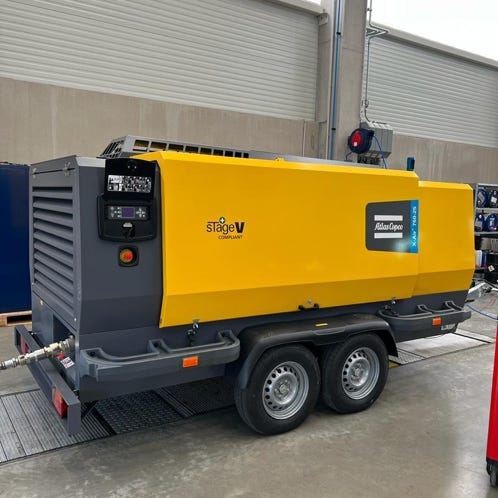 Atlas Copco, screw compressor, construction site compressor, compressor, mobile, air pump, mobile construction compressor, Portable Air Compressor,