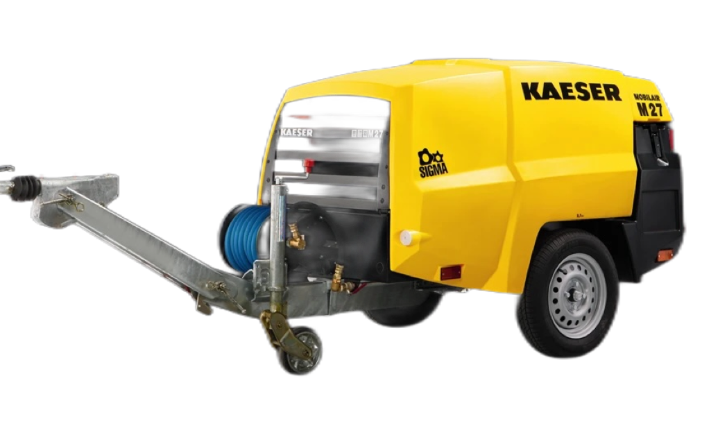 Kaeser, Schraubenkompressor, Baustellenkompressor, Kompressor, mobil, Luftpumpe, M50, M59, M82, M118, M125, Sigma-Profil, Fahrbarer Baukompressor, Portable Air Compressor,