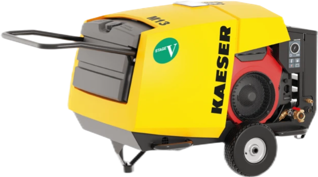 Atlas Copco, Schraubenkompressor, Baustellenkompressor, Kompressor, mobil, Luftpumpe, Fahrbarer Baukompressor, Portable Air Compressor,